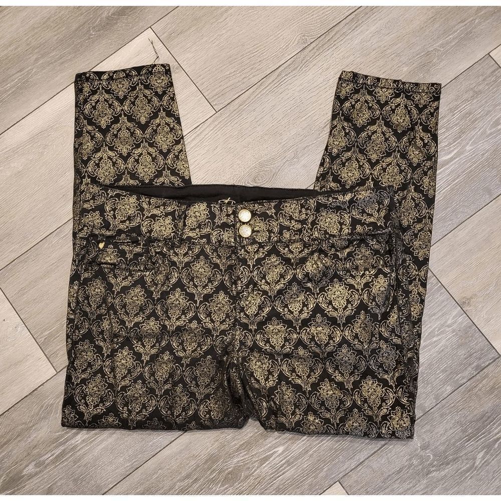 Thalia Sodi  Black and Gold Jeans